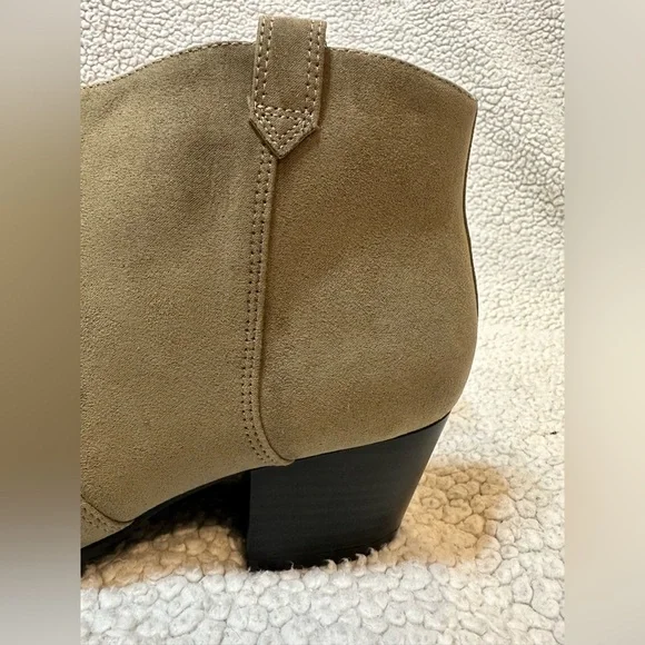 Old Navy Olive Faux-Suede Ankle Boots - Picture 12 of 15